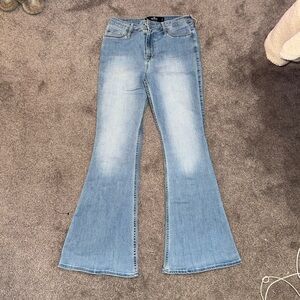 Hi-rise flare jeans